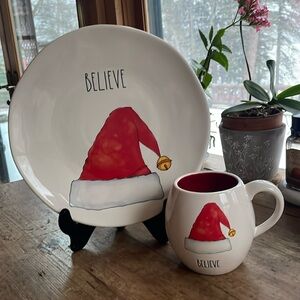 Rae Dunn plate and mug bundle